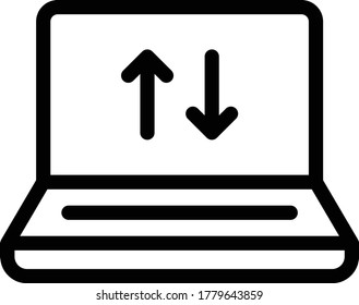 laptop vector thin line icon 