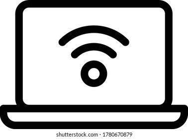 laptop vector thin line icon 