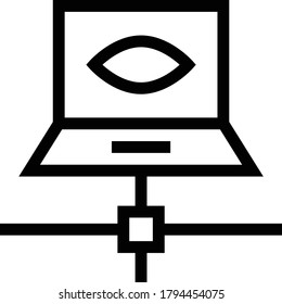 laptop vector thin line icon 