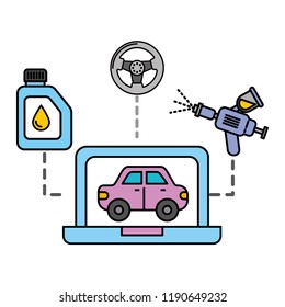 laptop vehicle diagnostic automotive service