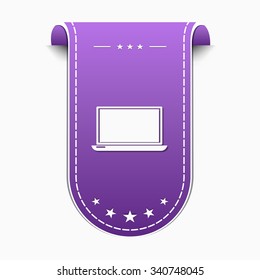 Laptop Violet Vector Icon Design