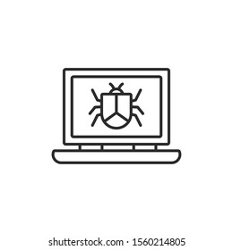 laptop virus attack digital technology internet line style