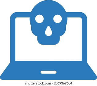 laptop virus Isolated Vector icon which can easily modify or edit

