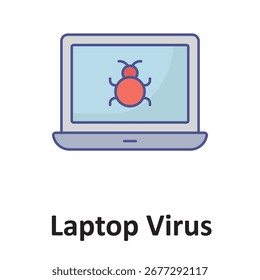  laptop virus Vector Icon which can easily modify or edit
