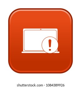 laptop warning vector symbol