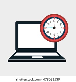 laptop watch clock computer