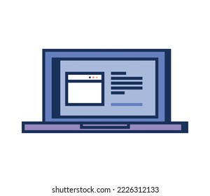 laptop web development icon isolated flat
