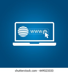 Laptop web icon vector