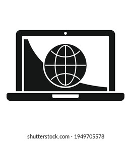 Laptop web network icon. Simple illustration of Laptop web network vector icon for web design isolated on white background