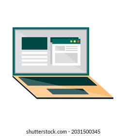 icono de datos de sitio web portátil aislado