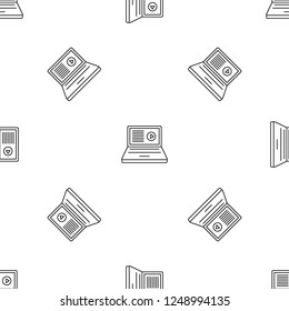 Laptop web surf pattern seamless vector repeat geometric for any web design