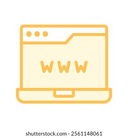 Laptop Website duotone line icon , vector, pixel perfect, illustrator file