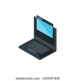 laptop website technology hardware device computer vector illustration isometric