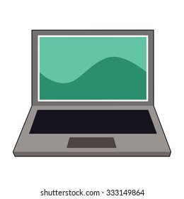Laptop in White Background