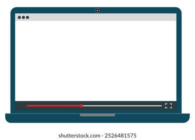 laptop white screen mockup video play , ads mockup
