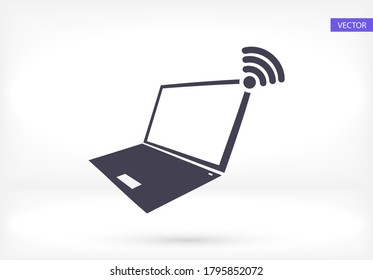 vectores de icono wifi portátil 10 eps . Diseño plano Lorem Ipsum 