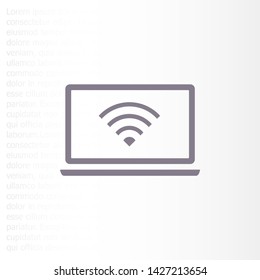 laptop WIFI icon vector . Lorem Ipsum Illustration design