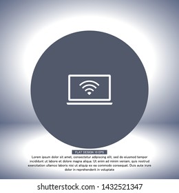 laptop WIFI icon vector . Lorem Ipsum Illustration design