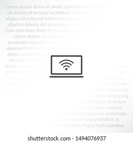 laptop WIFI icon vector . Lorem Ipsum Illustration design