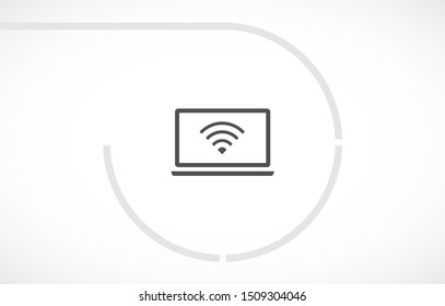laptop WIFI icon vector . Lorem Ipsum Illustration design