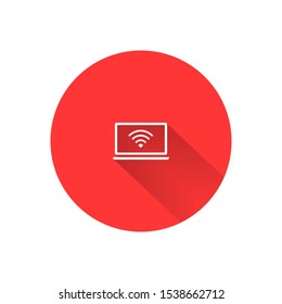 laptop WIFI icon vector . Lorem Ipsum Illustration design