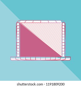 Laptop in wireframe