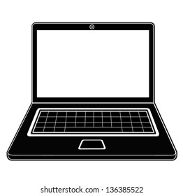 laptop,notebook outline silhouette vector