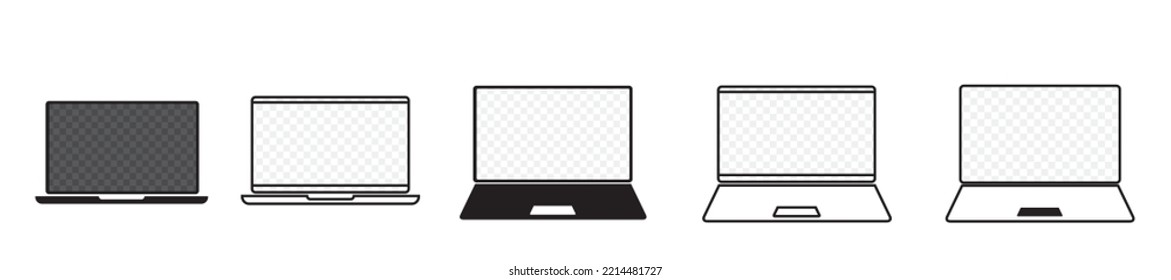 Laptops with blank space. Vector
