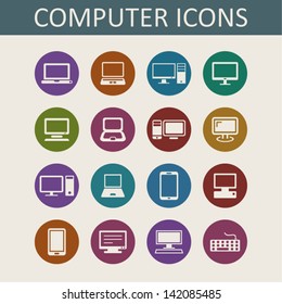 Laptops and computers icons