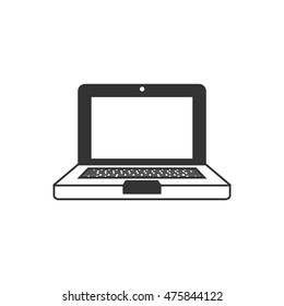 Laptops icon in single color. Electronic computer network connection internet