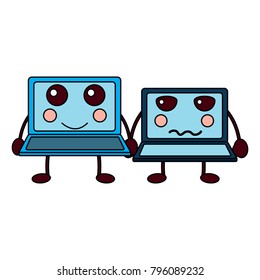 laptops kawaii icon image 