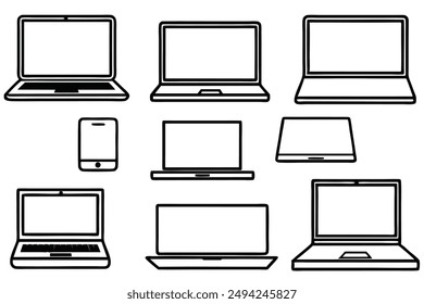 Laptops Line Art Illustration Techniques Tips Gallery