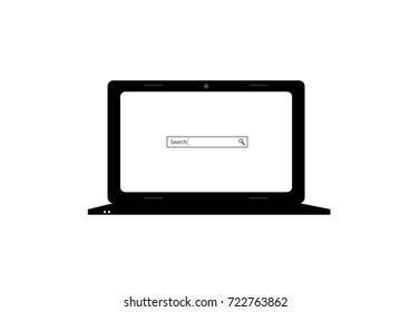 Laptor vector. Simple illustration. Flat vector.