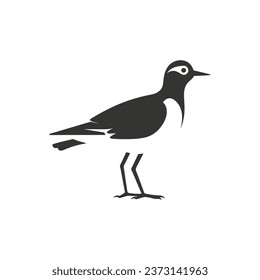 Lapwing bird Icon on White Background - Simple Vector Illustration