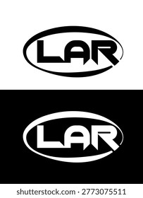 LAR Abstract Modern Lettermark Logo Design. Monogram brand identity abstract logo.