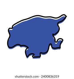 Lara state of Venezuela vector map design.
