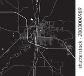 Laramie Wyoming Vector Map, Detailed High Plains City Street Map Black and White Minimalist Line Art