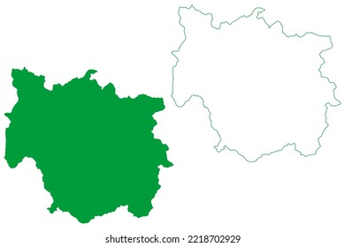 Laranja da Terra municipality (Espírito Santo state, Municipalities of Brazil, Federative Republic of Brazil) map vector illustration, scribble sketch Laranja da Terra map