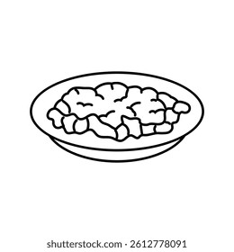 larb salad thai cuisine line icon vector. larb salad thai cuisine sign. isolated contour symbol black illustration