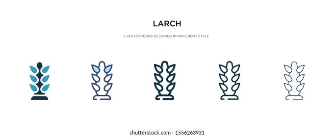 larch icon in different style vector illustration. two colored and black larch vector icons designed in filled, outline, line and stroke style can be used for web, mobile, ui