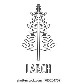 Larch icon. Outline illustration of larch vector icon for web