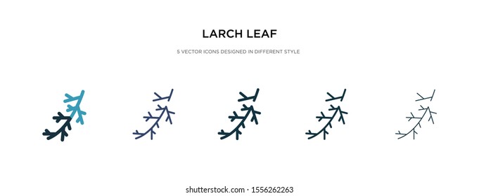 larch leaf icon in different style vector illustration. two colored and black larch leaf vector icons designed in filled, outline, line and stroke style can be used for web, mobile, ui