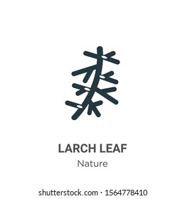 Larch leaf vector icon on white background. Flat vector larch leaf icon symbol sign from modern nature collection for mobile concept and web apps design.