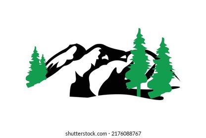 larch tree icon. Flat illustration of larch tree vector , mountain tree vector