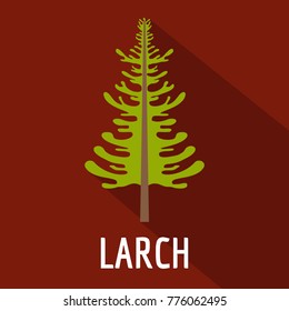 larch tree icon. Flat illustration of larch tree vector icon for web