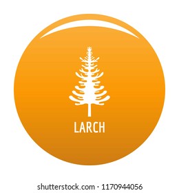larch tree icon. Simple illustration of larch tree vector icon for any design orange