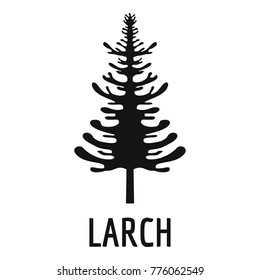 larch tree icon. Simple illustration of larch tree vector icon for web