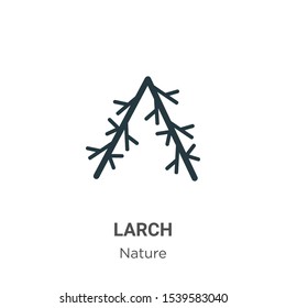 Larch vector icon on white background. Flat vector larch icon symbol sign from modern nature collection for mobile concept and web apps design.