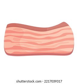 Cartoon-Vektorgrafik von Lard-Ikone. Schweinefleisch. Rohfleisch