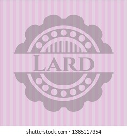Lard retro pink emblem. Vector Illustration. Detailed.